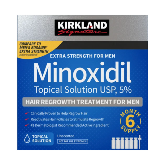 Kirkland Signature Minoxidil 5% Men Hair Regrowth Solution 6 Month Bottles