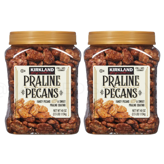 2 Packs Kirkland Signature Praline Pecans 40 oz Each Pack, Total 80 oz Exp 04/26