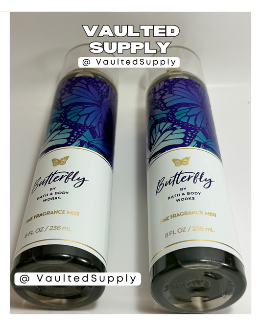 Bath & Body Works Butterfly Fine Fragrance Mist 8oz – 2 Pack Sweet Floral