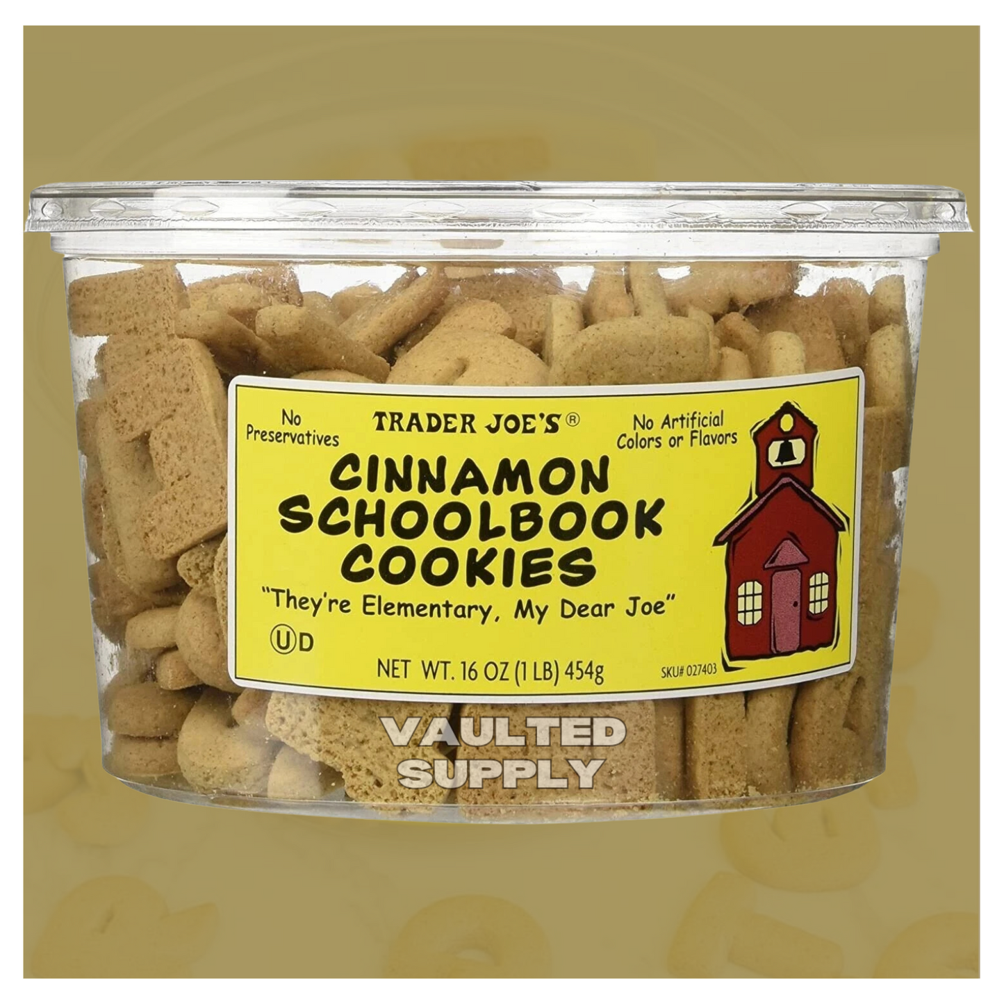 Trader Joe’s Cinnamon Schoolbook Cookies 16oz Each (2 Pack) Kosher