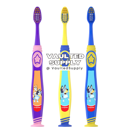 Colgate Bluey Kids Toothbrush 6-Count (2 Pack) | 12 Toothbrushes | Soft Bristles
