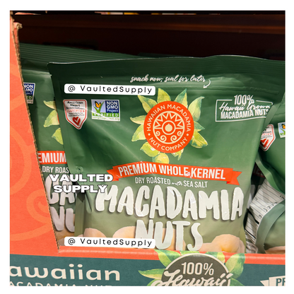 Hawaiian Whole Kernel Macadamia Nuts 20 oz Dry Roasted w/ Sea Salt Premium 03/27