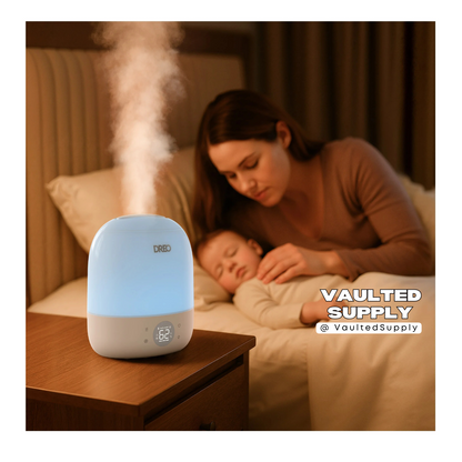 DREO Cool Mist Ultrasonic Humidifier 2 Pack | Night Light & Auto Shutoff