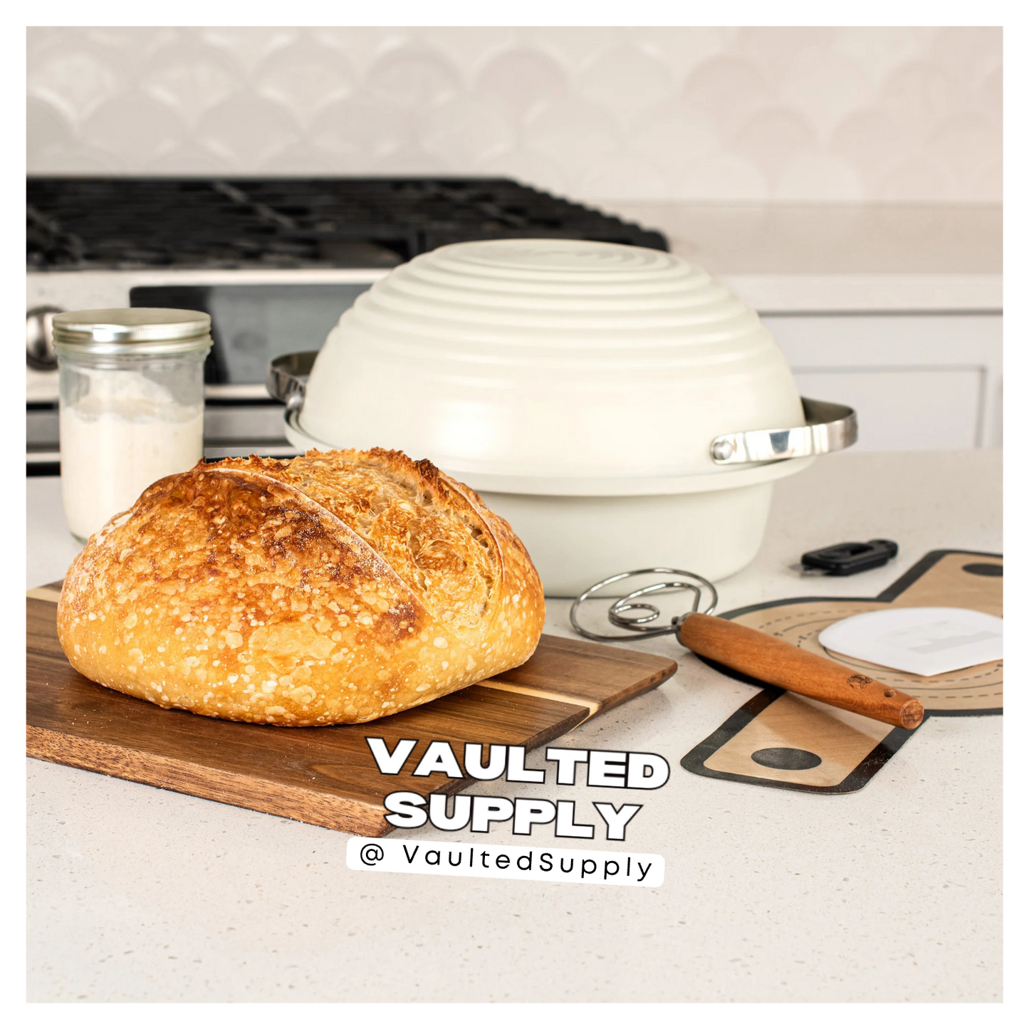 Nordic Ware Simply Sourdough Starter Kit – Complete Bread Baking Set (1 Kit, New