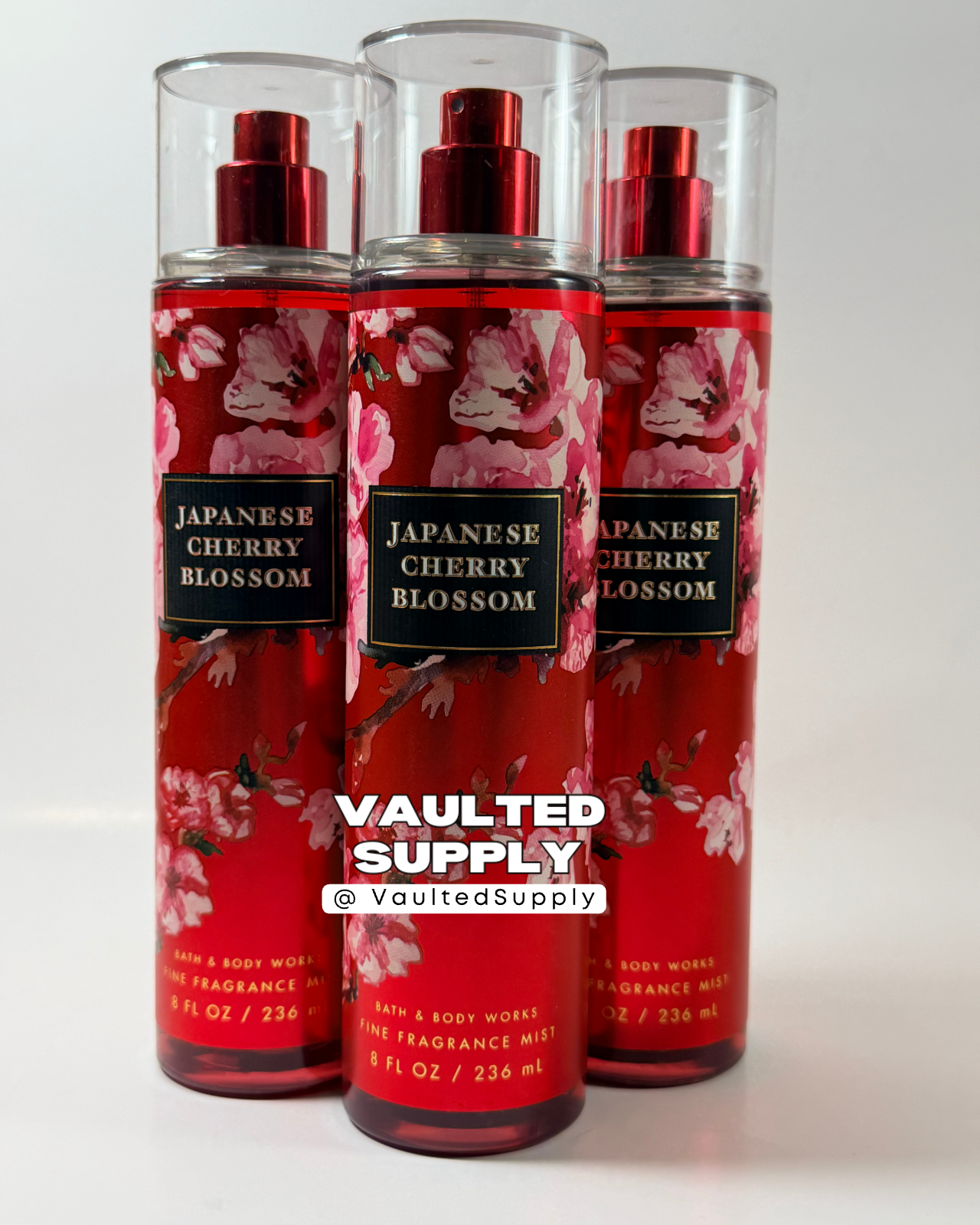 3-Pack Bath & Body Works Japanese Cherry Blossom Fine Fragrance Mist 8 oz – Lot3